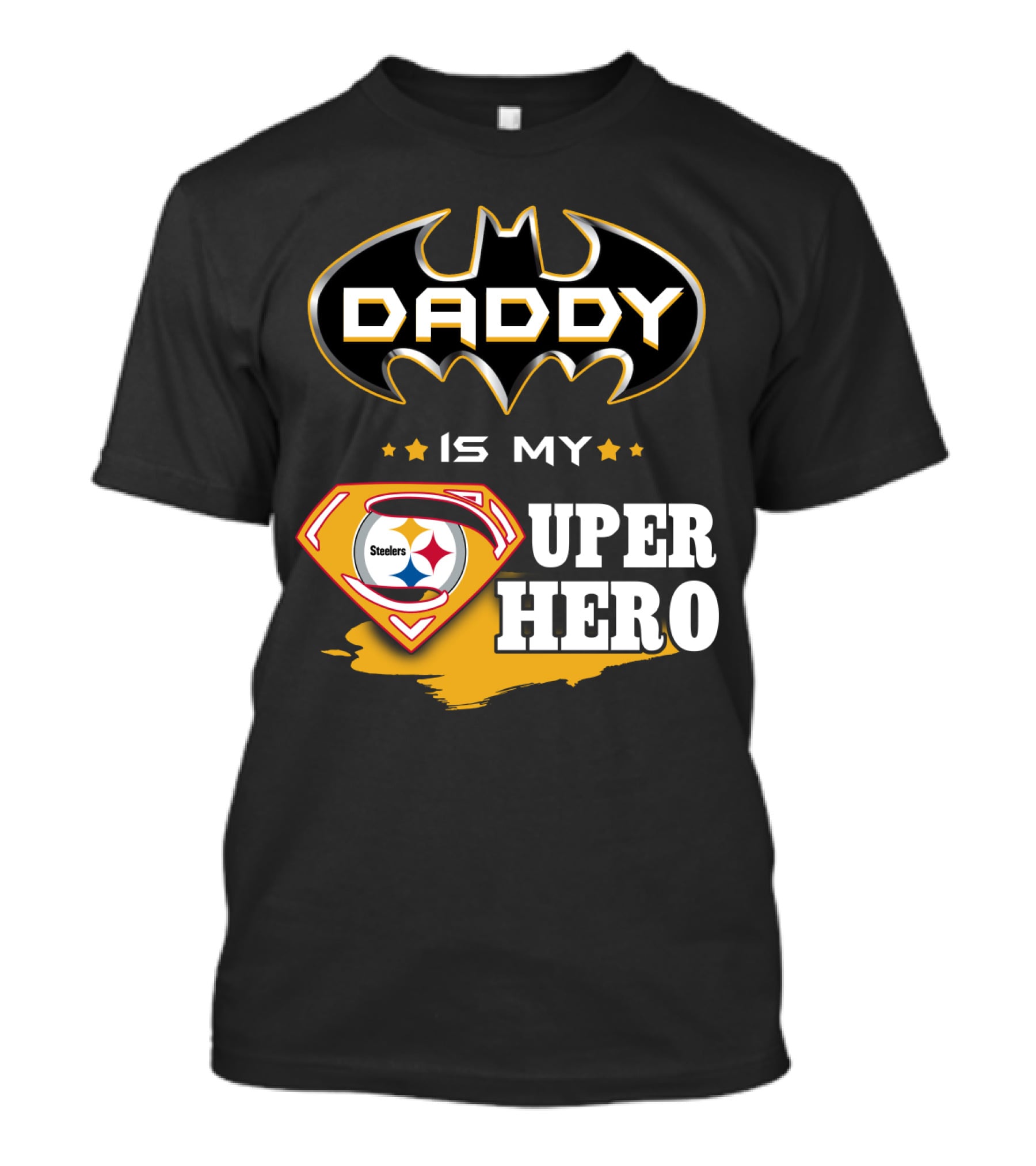 Steelers Daddy Is My Superhero T-Shirt