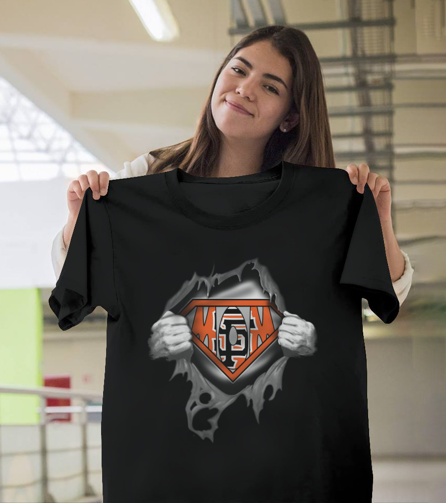 Super Mom Sf Giants Logo Torn T-Shirt