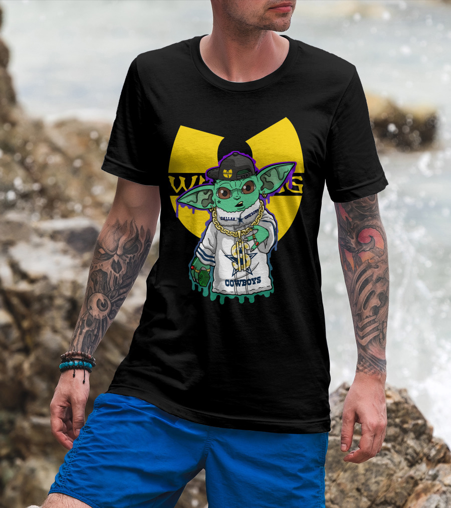 Wu Cow Dallas Cowboys Baby Yoda Wu-Tang T-Shirt