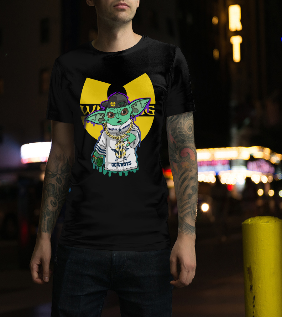 Wu Cow Dallas Cowboys Baby Yoda Wu-Tang T-Shirt