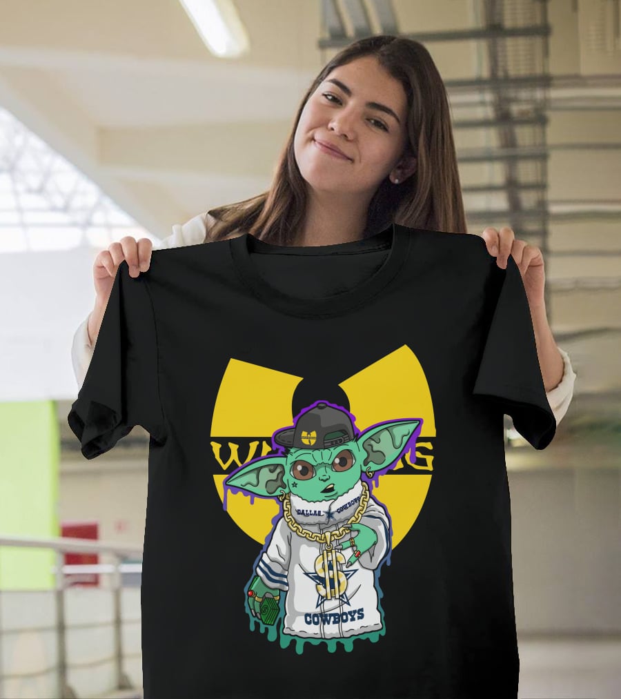 Wu Cow Dallas Cowboys Baby Yoda Wu-Tang T-Shirt