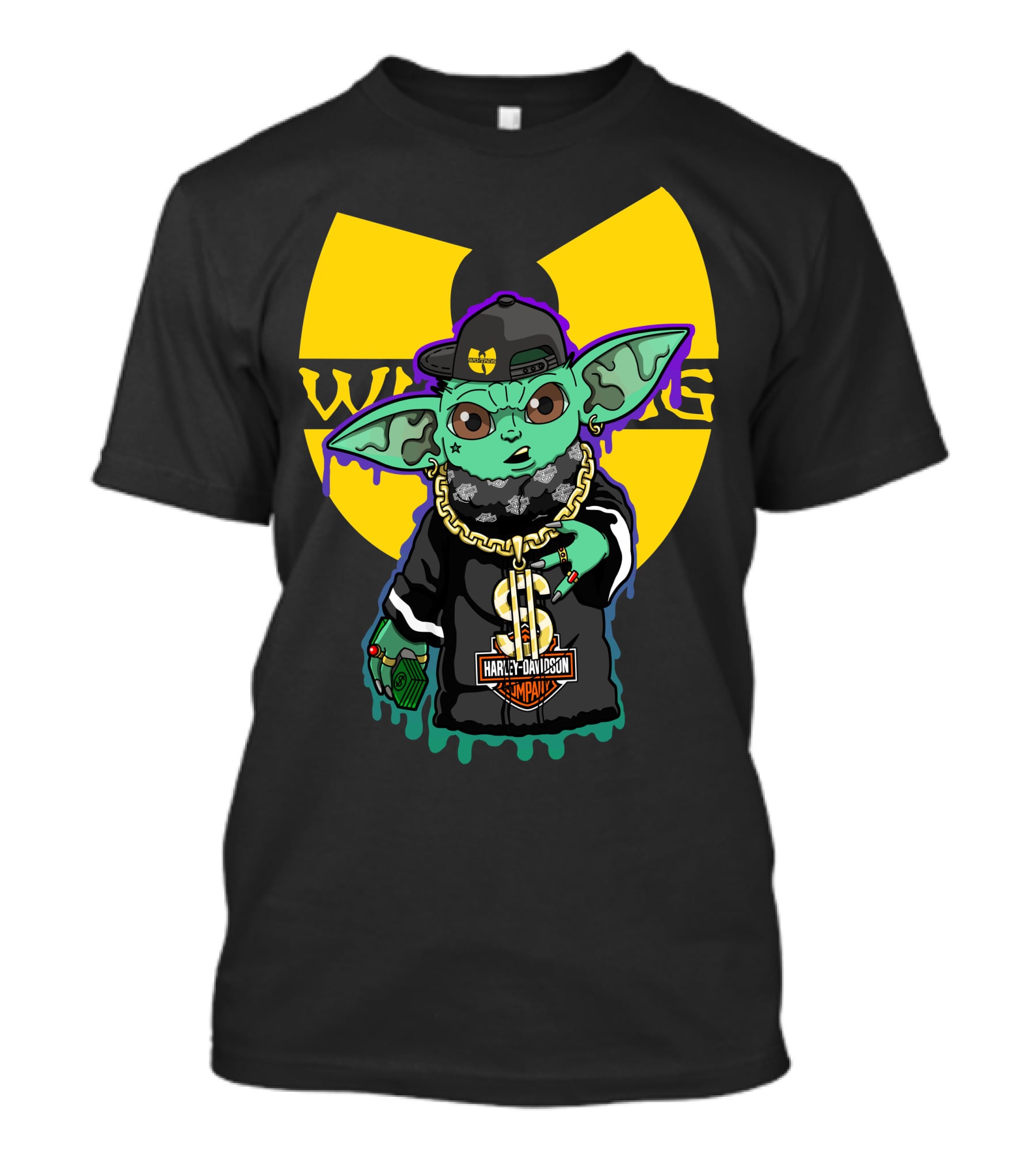 Wu-Tang Clan Harley Davidson Yoda Mashup T-Shirt