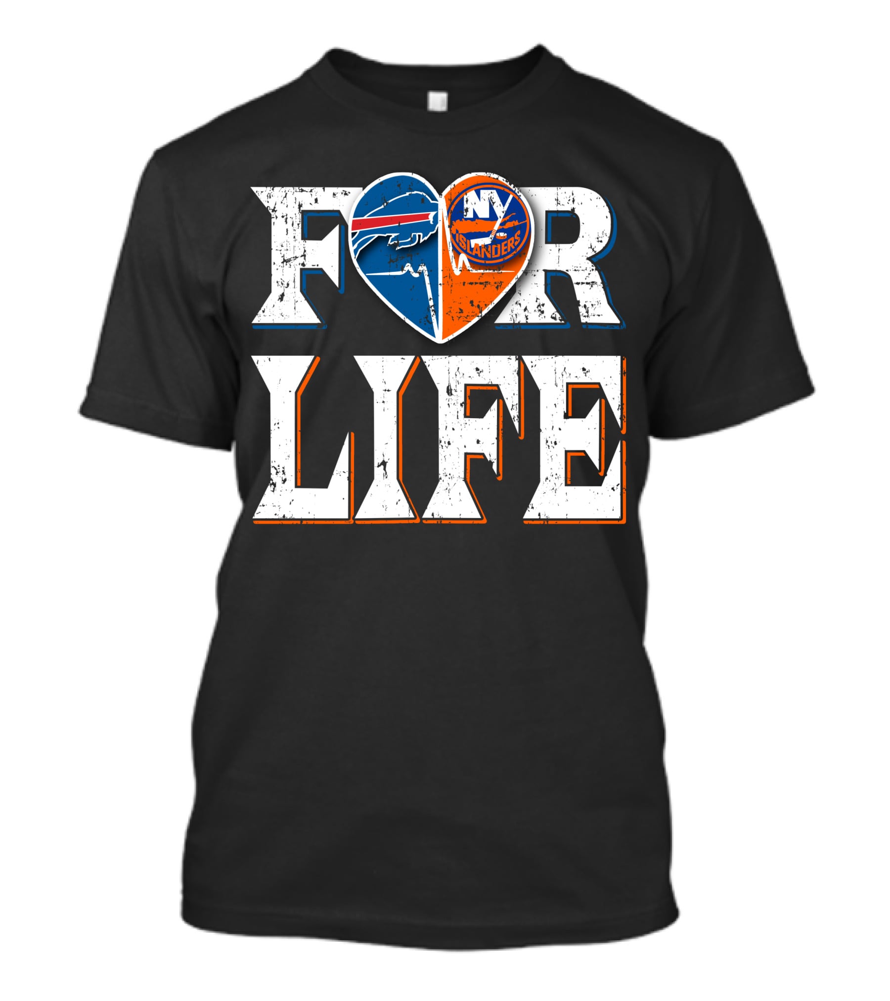 For Life Buffalo Bills New York Islanders Fans T-Shirt