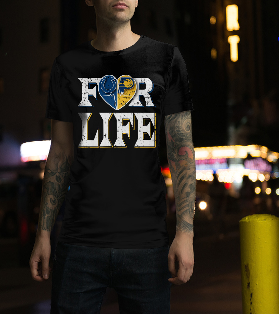 For Life Colts Pacers Heart T-Shirt