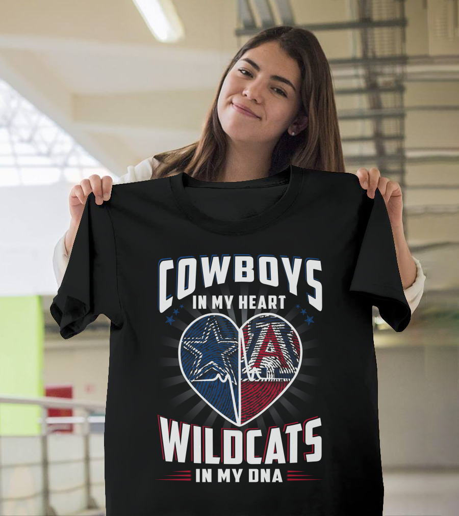Cowboys IN My Heart Wildcats IN My Dna T-Shirt