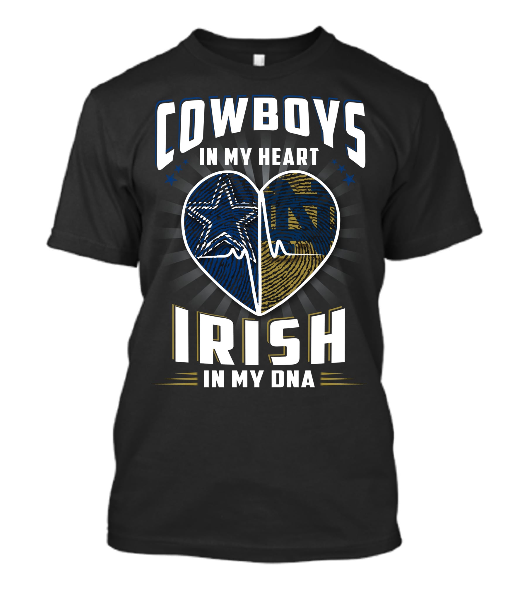 Cowboys IN My Heart Irish IN My Dna T-Shirt