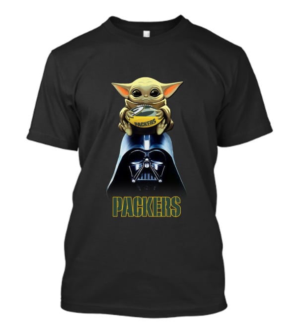 Darth Vader Baby Yoda Packers Football Nfl Gbp T-Shirt