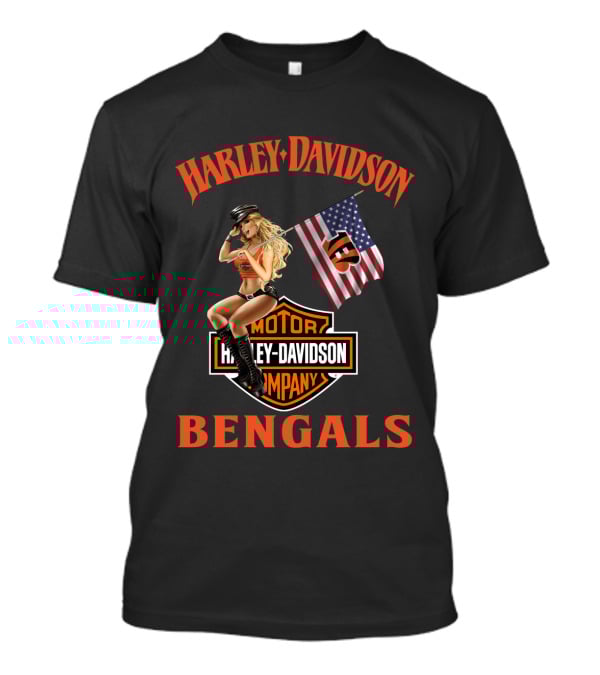Harley Davidson Motor Company Bengals Nflcb1 T-Shirt