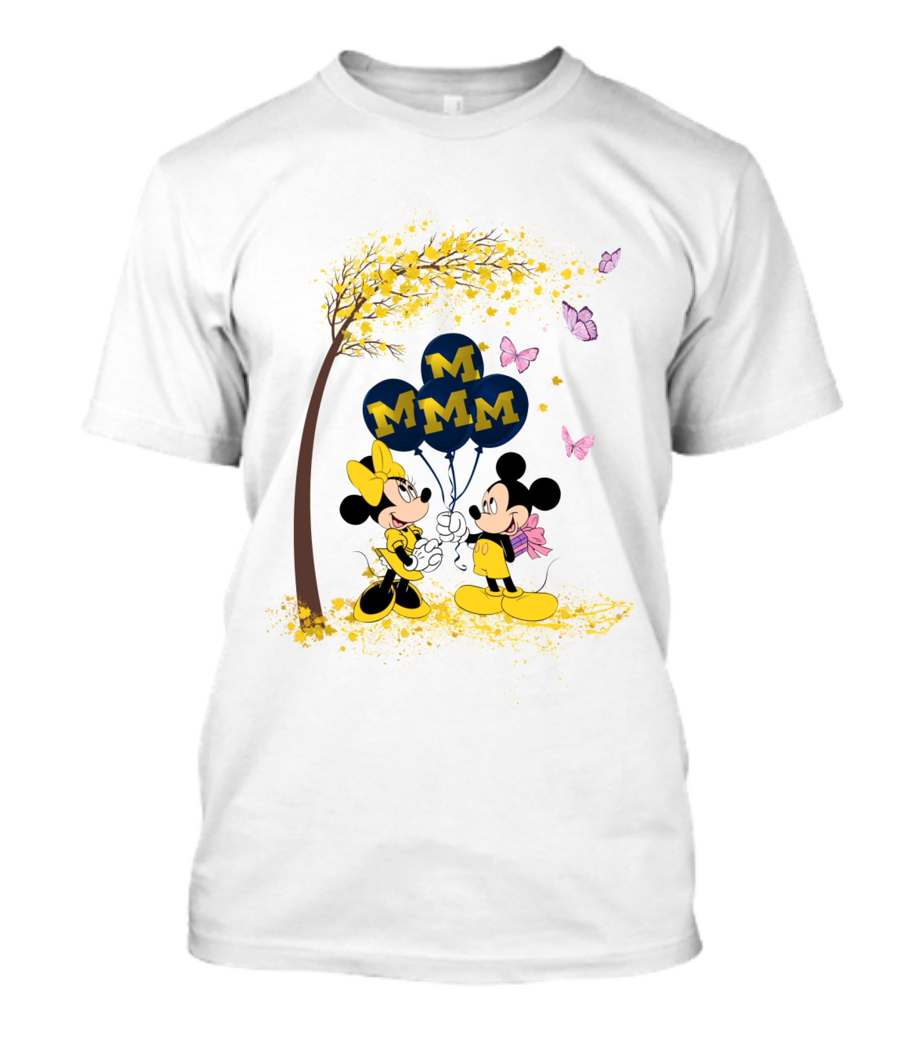 Ncaa Michigan Wolverines Minnie Mickey Balloons T-Shirt