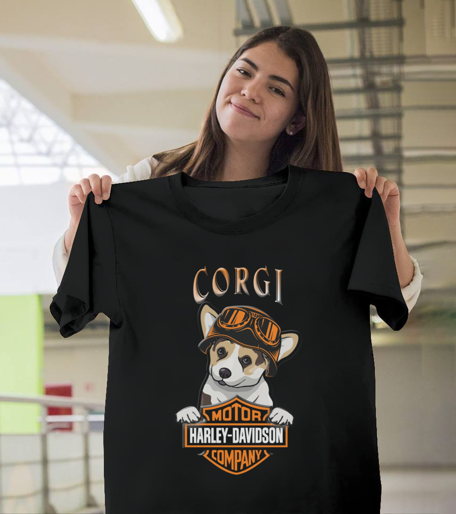 Corgi Motor Harley Davidson Company T-Shirt