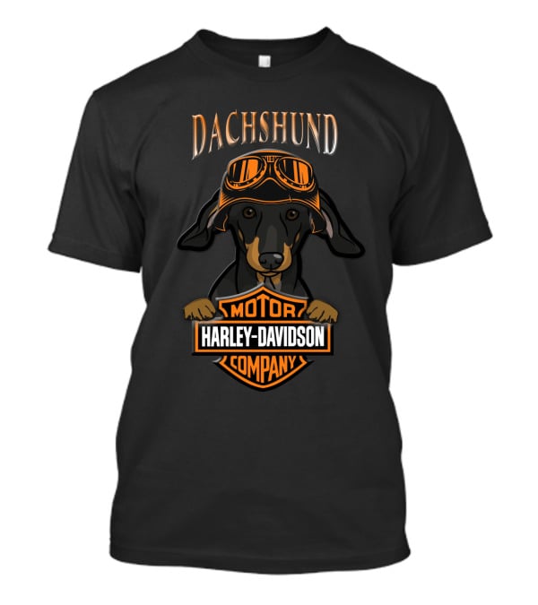 Dachshund Harley Davidson Motor Company Motorcycle Goggles T-Shirt