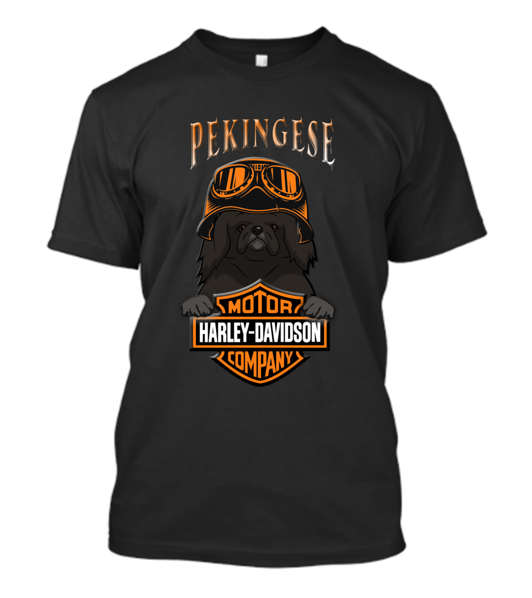 Pekingese Harley Davidson Motor Company T-Shirt