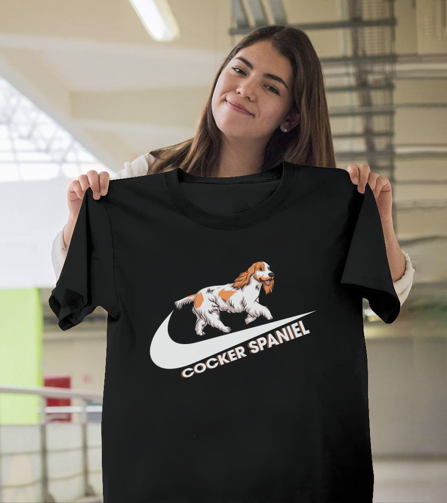 Cocker Spaniel Nike Swoosh Iconic Theme T-Shirt