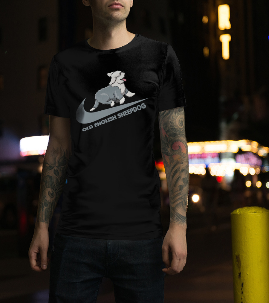 Old English Sheepdog Nike Swoosh T-Shirt