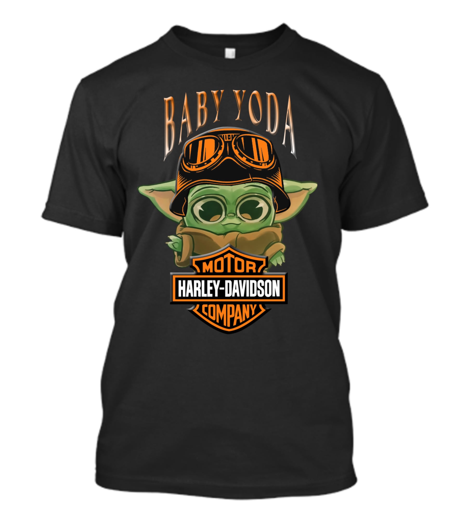 Baby Yoda Harley Davidson Motor Company Cute Dh 33 01 Motorcycle T-Shirt
