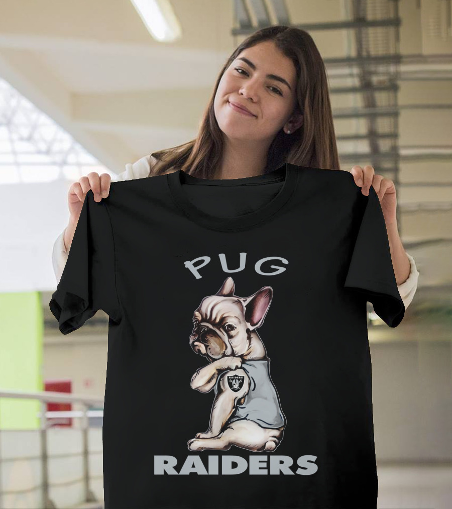 Pug Raiders Nflor Raiders T-Shirt