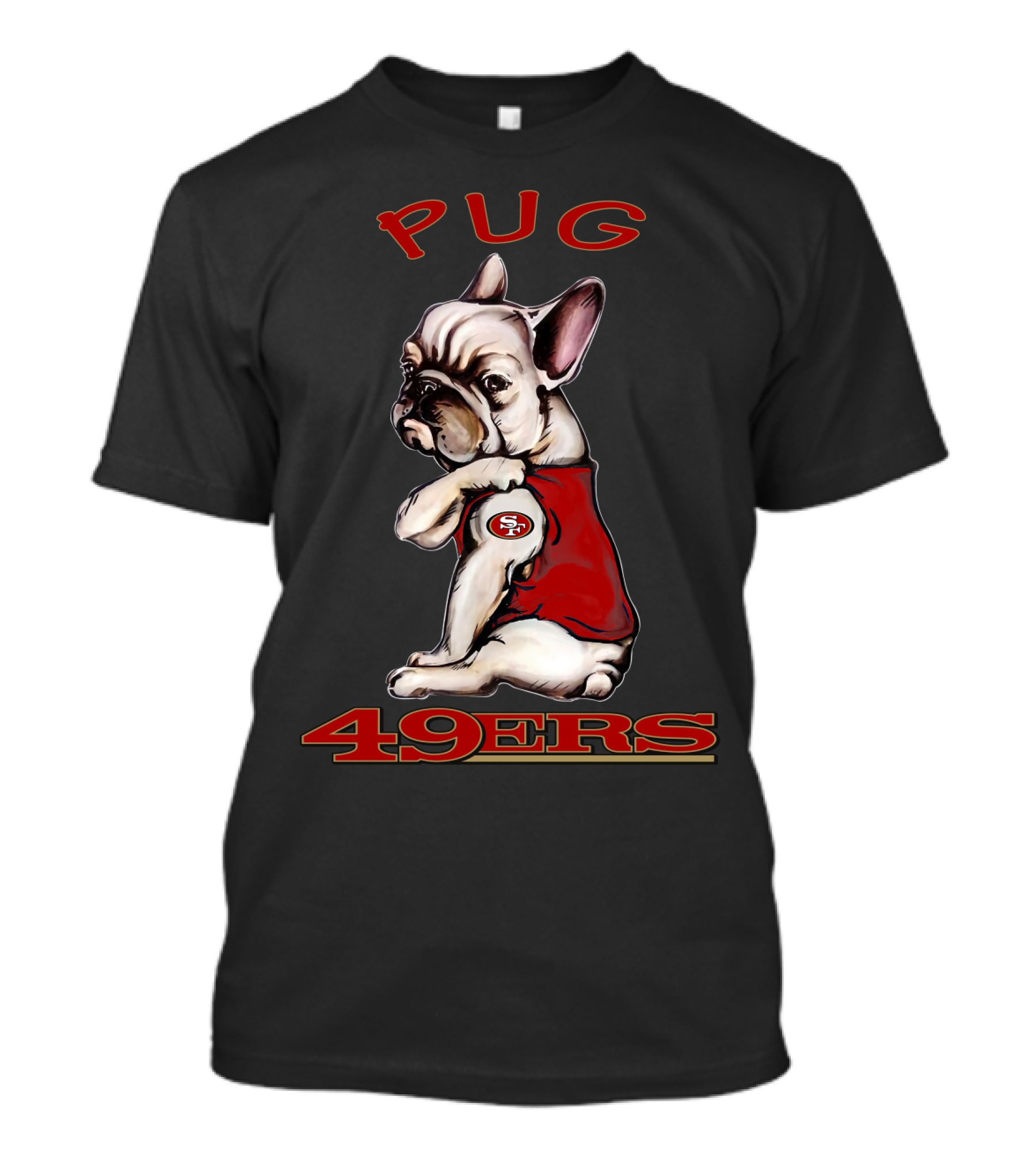 Pug 49ers San Francisco Nfl Dog T-Shirt