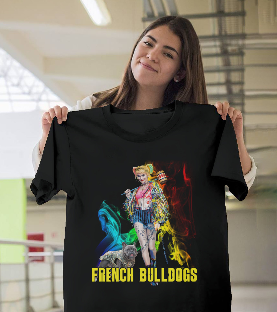 Harley Quinn Style French Bulldogs T-Shirt