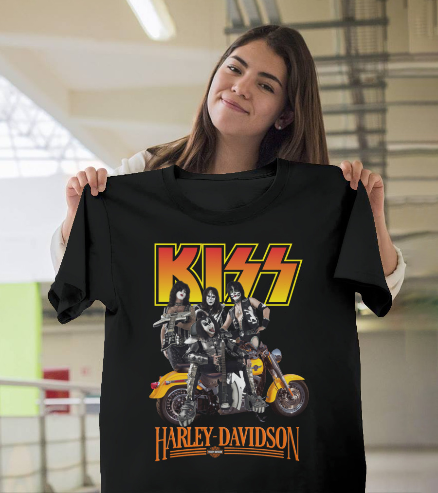 Kiss Harley Davidson Motorcycle Band Collaboration T-Shirt