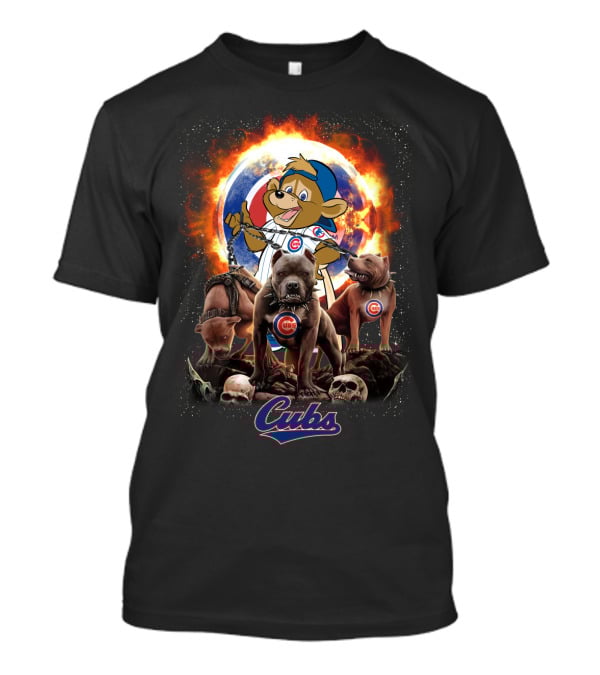 Cubs Mascot And Dogs With Chicago Style T-Shirt
