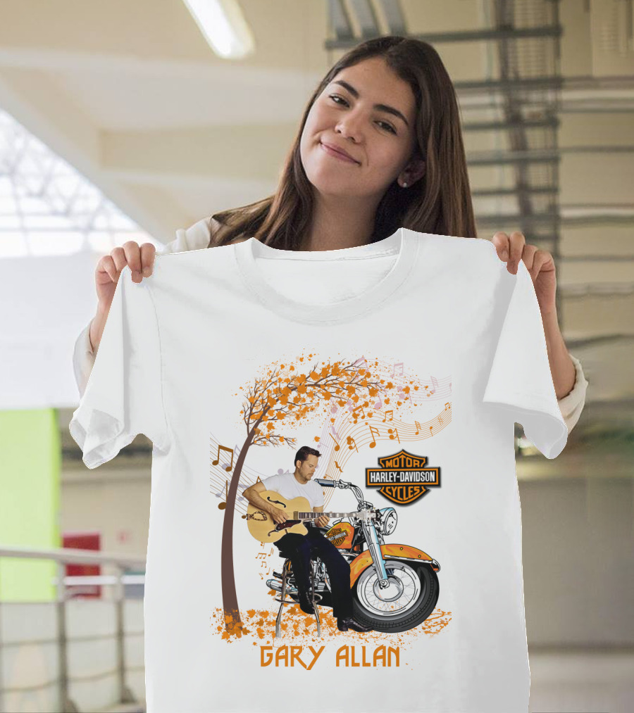 Gary Allan Harley Davidson Motorcycle Music Theme T-Shirt