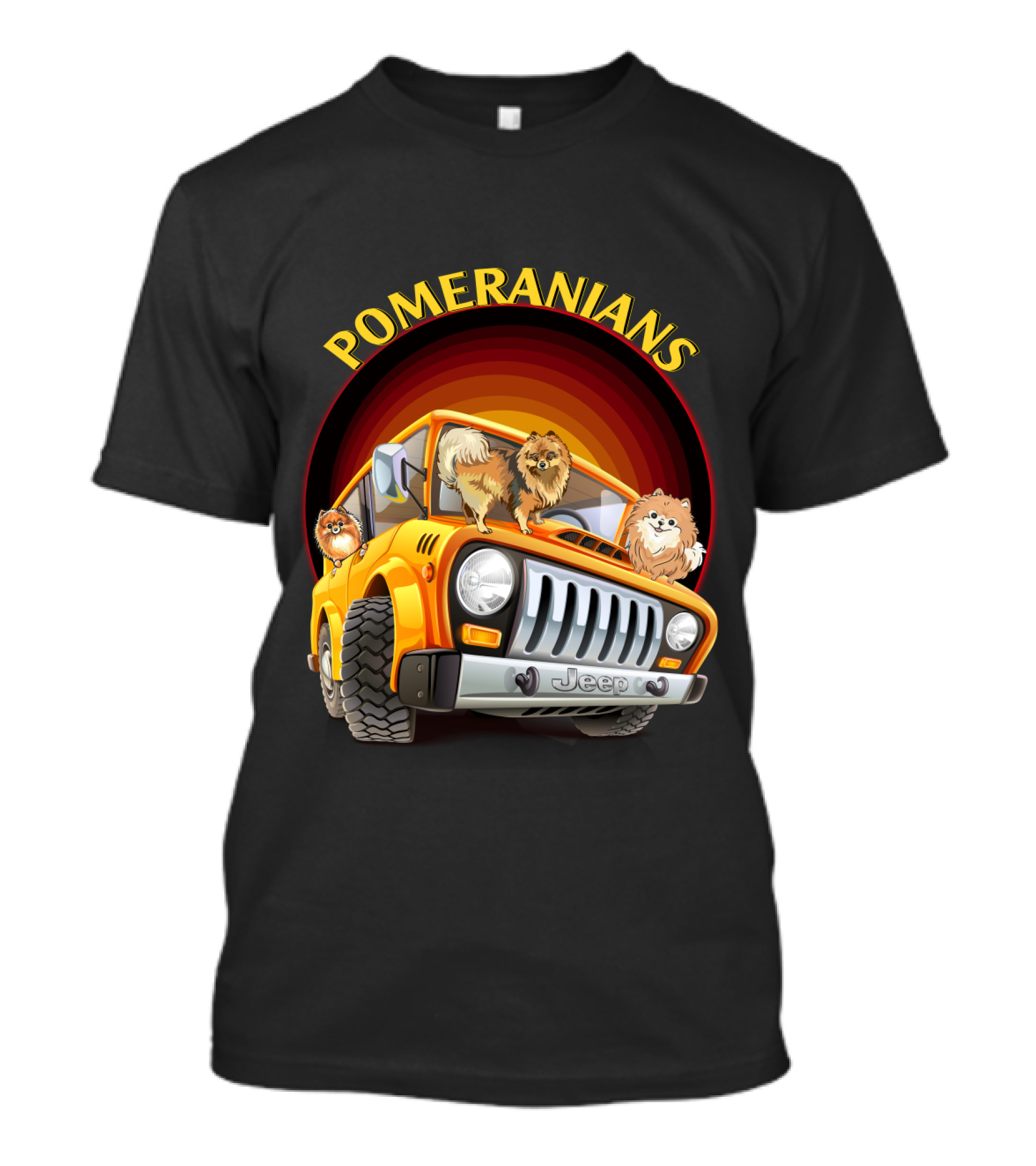 Pomeranians Jeep Adventure Dh T-Shirt
