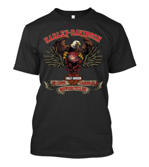 Harley Davidson St Louis Cardinals Motorcycles Cycles T-Shirt