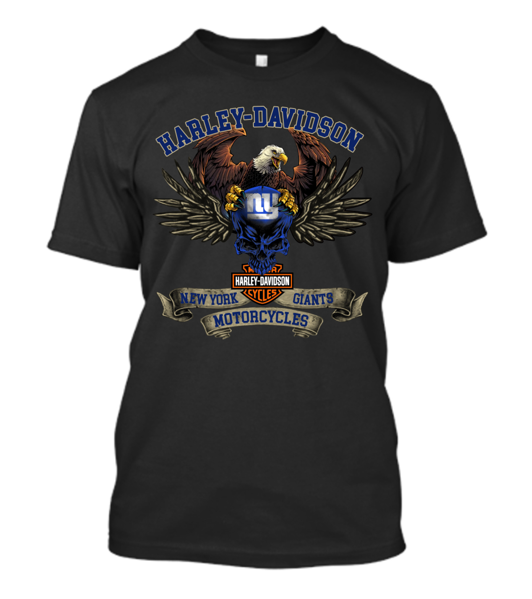 Harley Davidson New York Giants Motorcycles T-Shirt