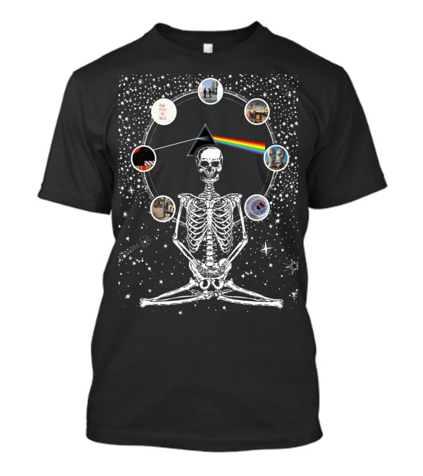 Pink Floyd Dark Side Of The Moon Skeleton Starry T-Shirt