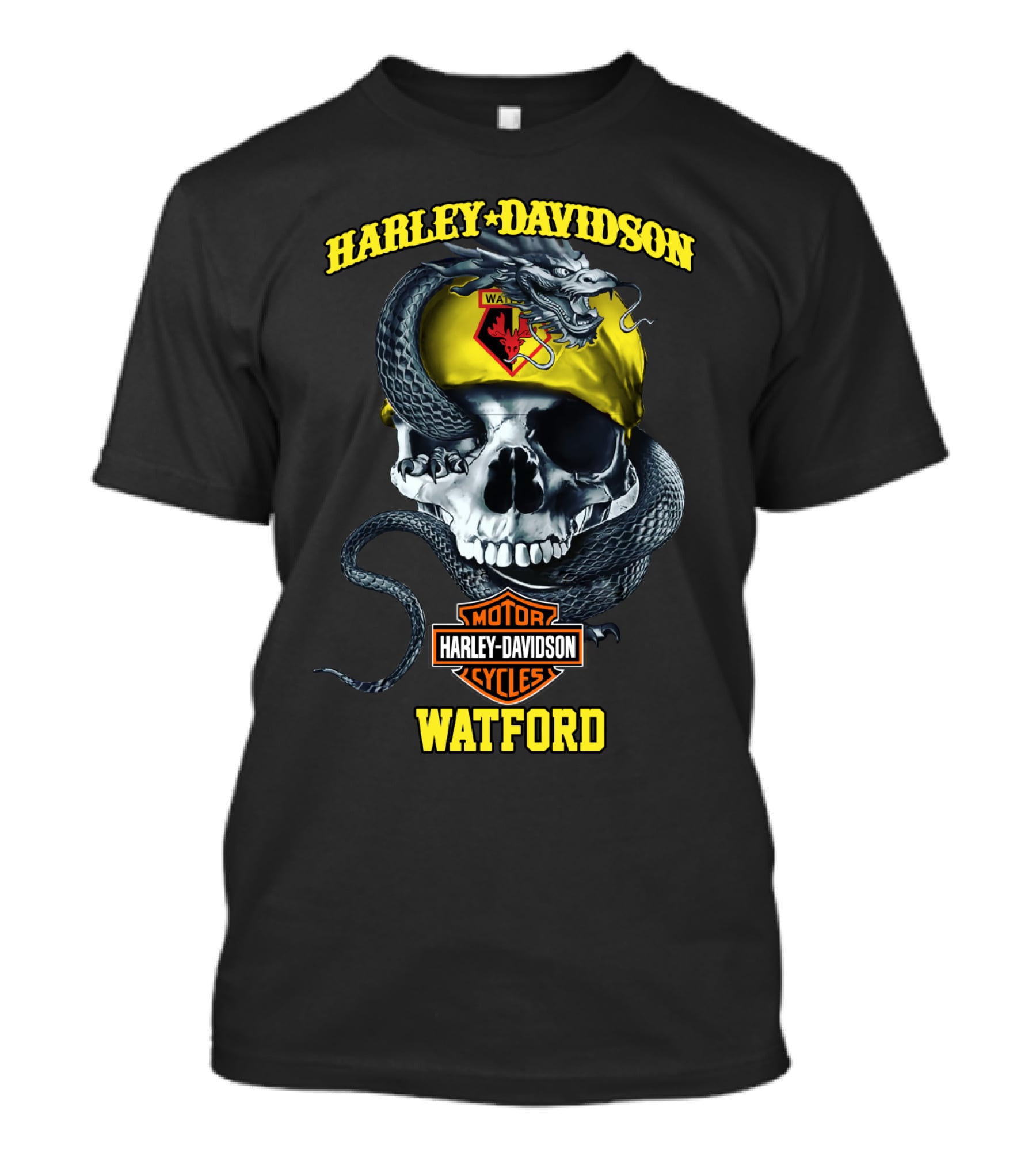 Harley Davidson Watford Skull And Snake T-Shirt