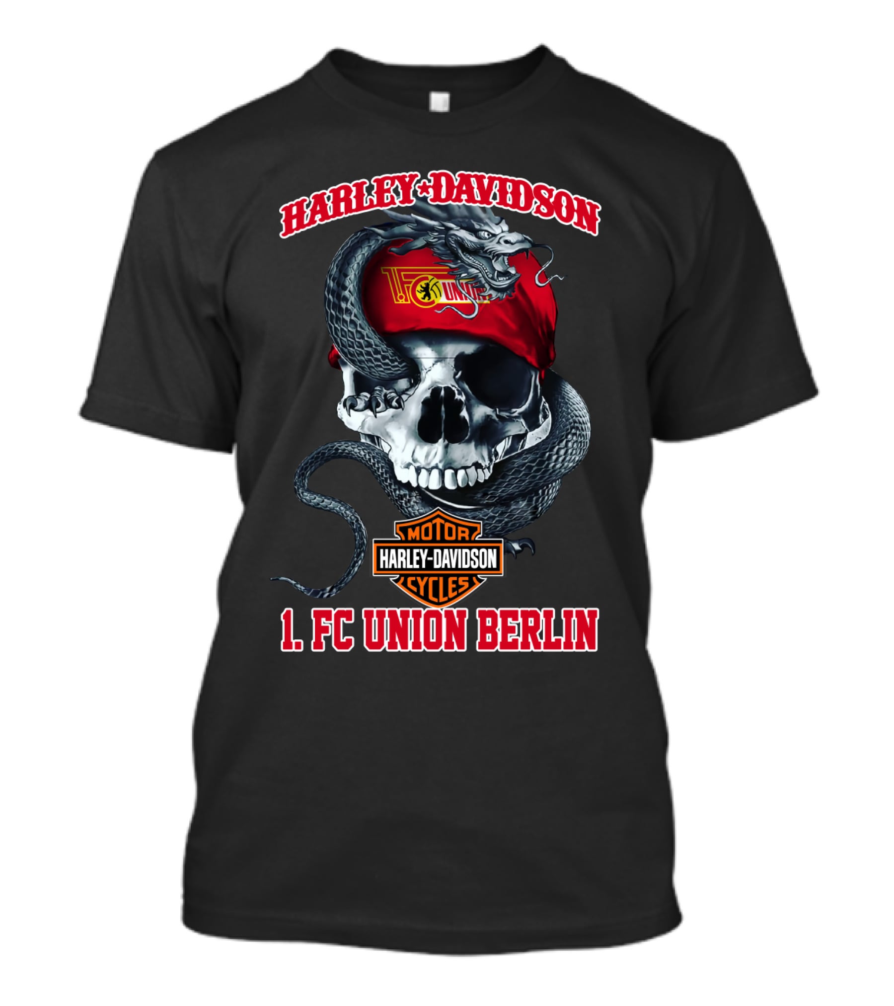 Harley Davidson Skull Snake 1. Fc Union Berlin T-Shirt