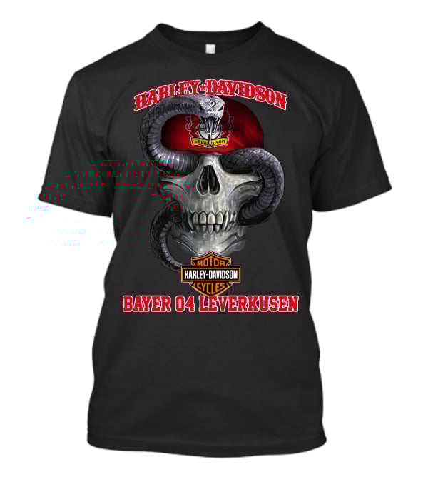 Harley Davidson Skull Snake Bayer 04 Leverkusen T-Shirt