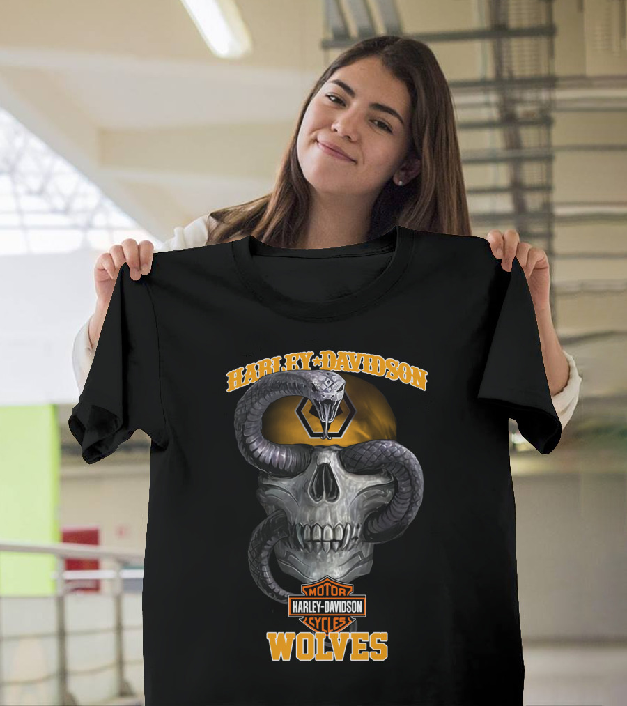 Harley Davidson Motor Cycles Wolves T-Shirt