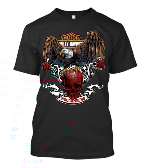 Harley Davidson Nfl Tampa Bay Buccaneers Skull Eagle T-Shirt