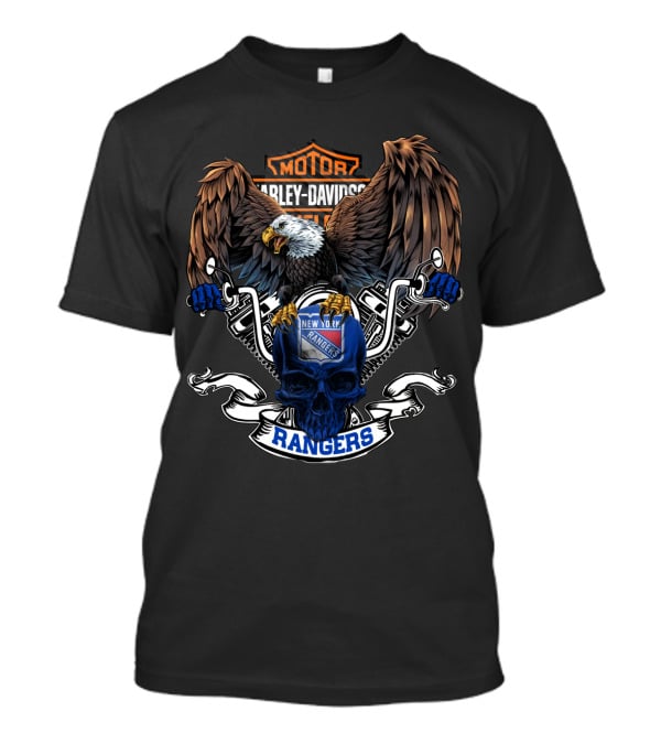 Motor Harley Davidson Cycles New York Rangers T-Shirt