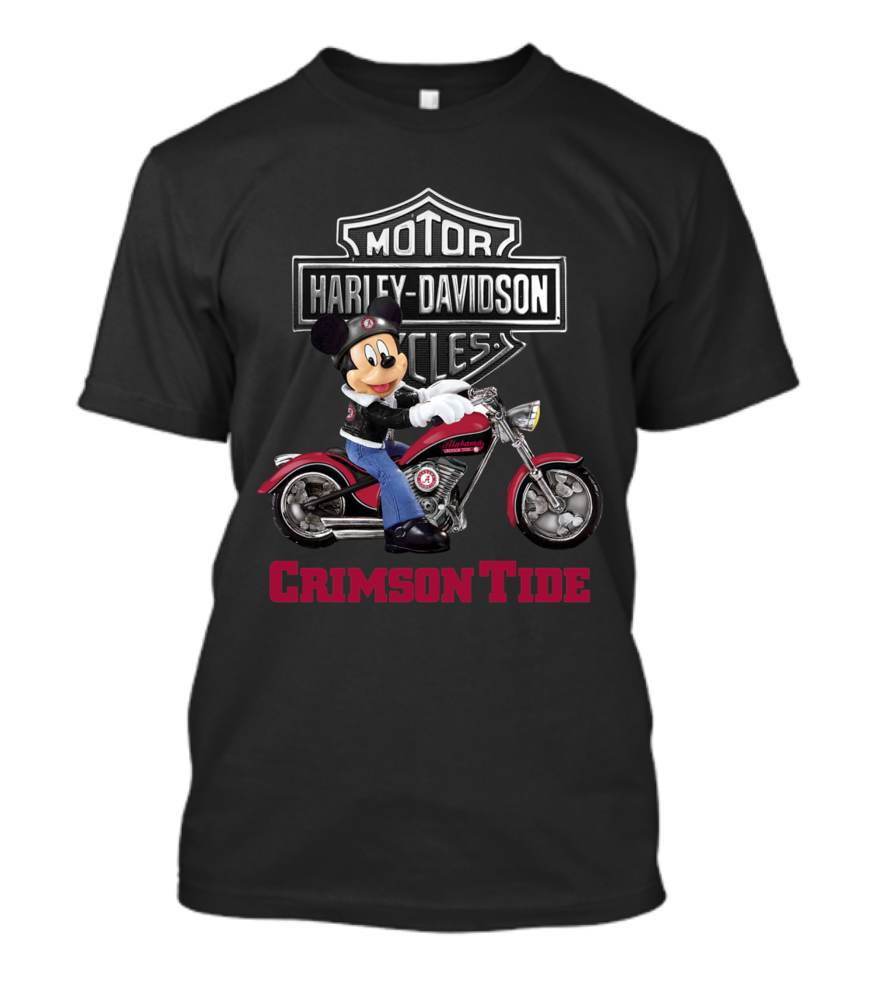 Harley Davidson Motorcycles Crimson Tide Alabama Ncaa T-Shirt