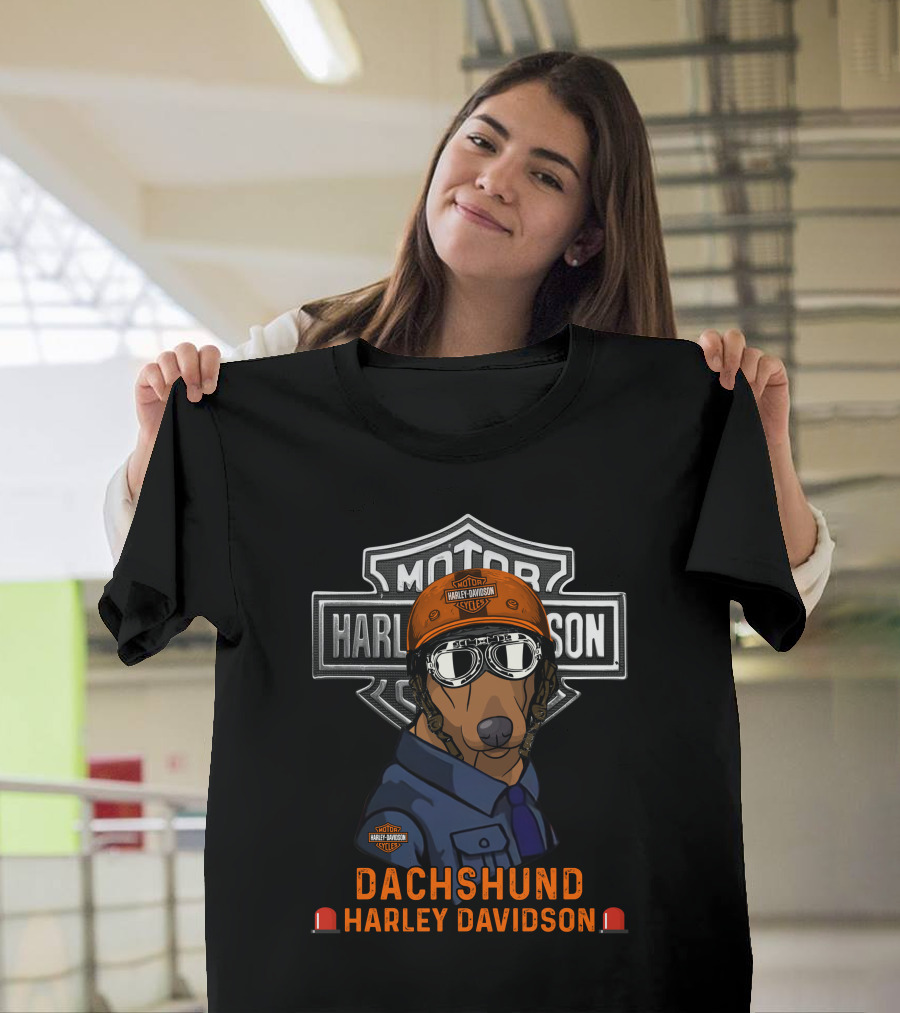 Harley Davidson Dachshund Motorcycles Hdteex 112V3 T-Shirt