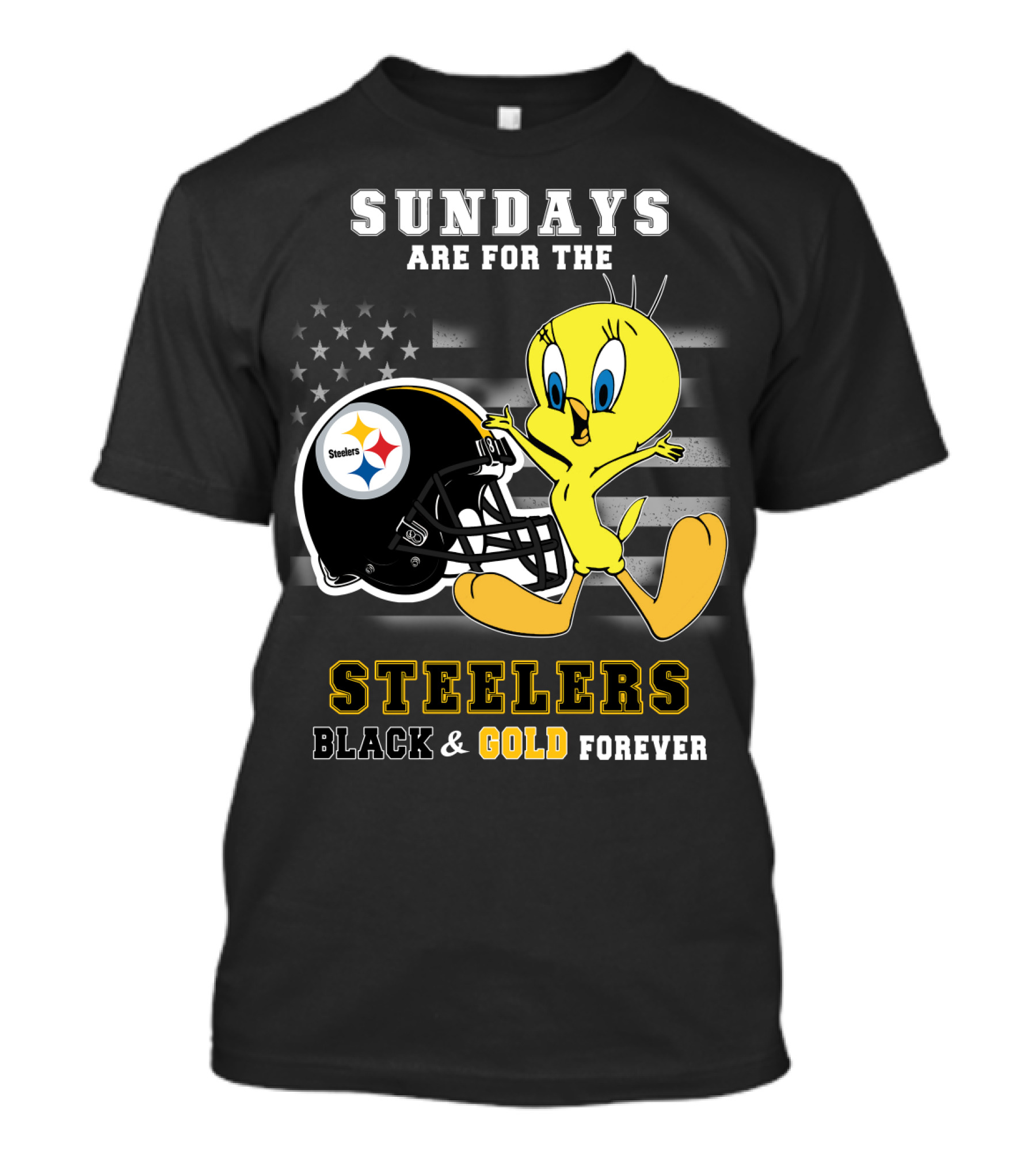 Sundays Are For The Steelers Black And Gold Forever T-Shirt