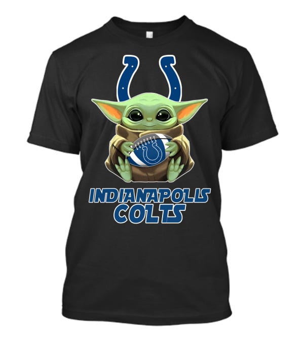 Indianapolis Colts Baby Yoda Football Fusion T-Shirt