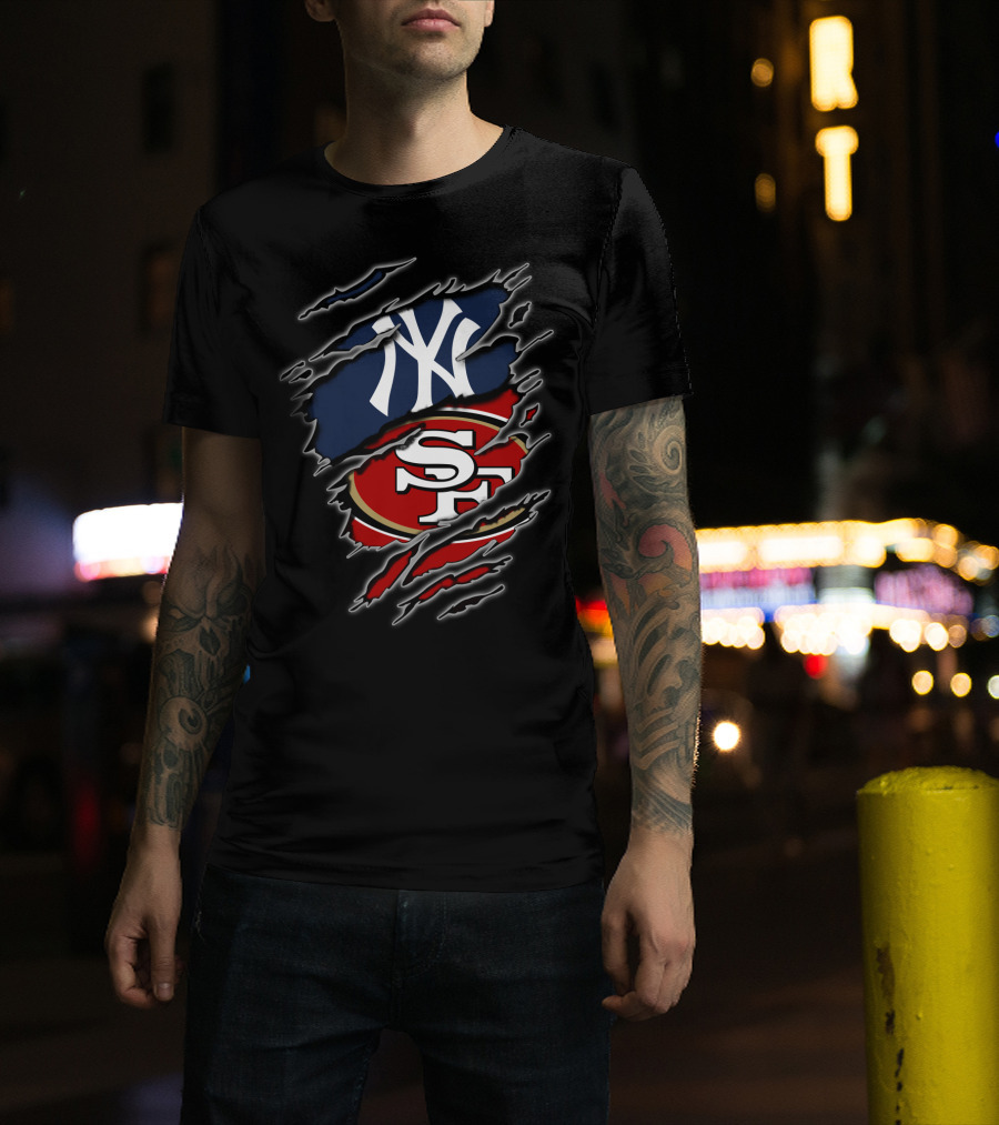 New York Yankees San Francisco 49ers Fan Fusion T-Shirt
