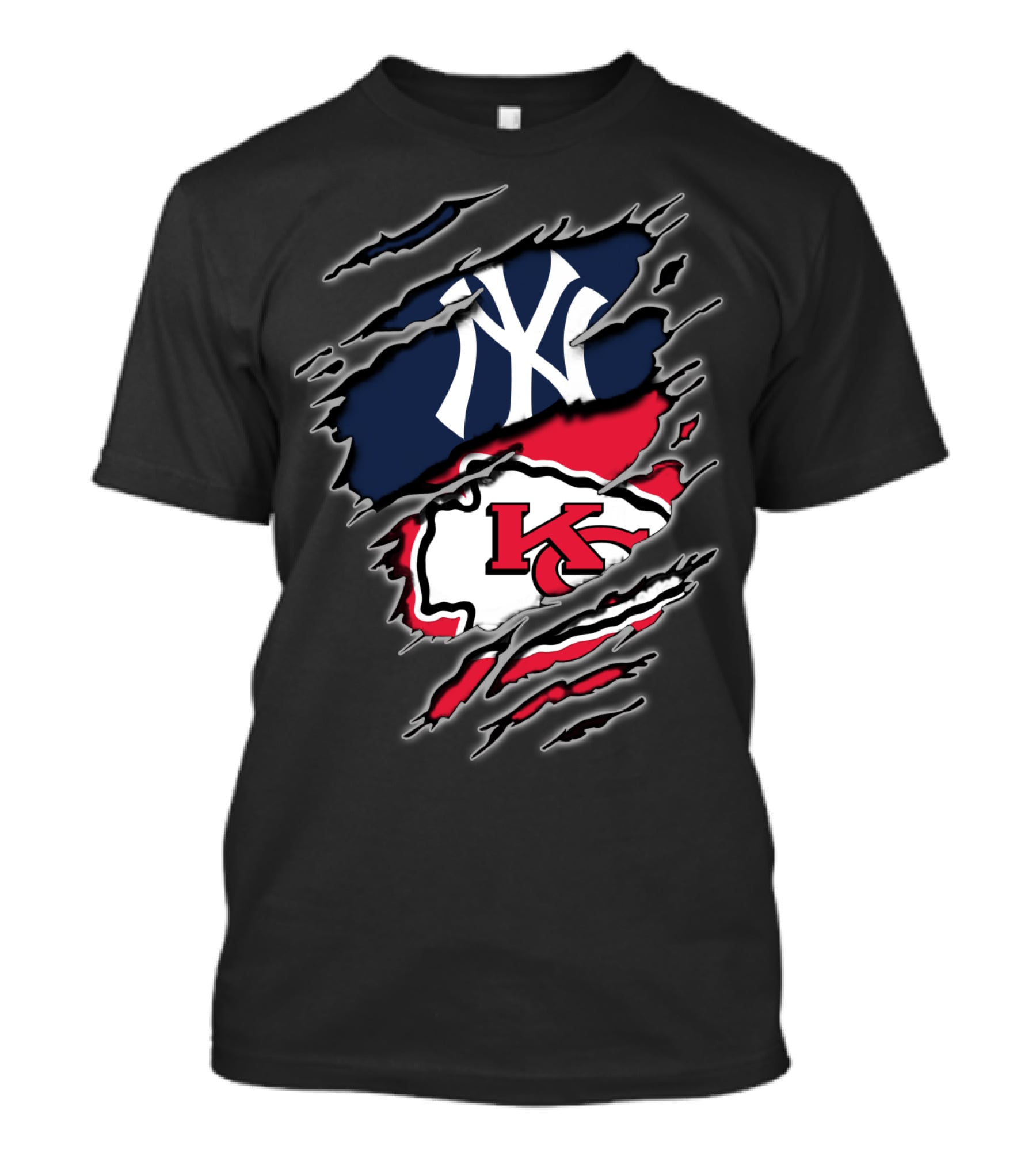 Yankees Chiefs Fan Crossover T-Shirt