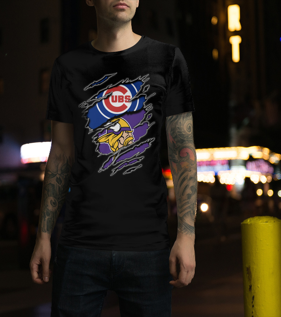 Cubs Vikings Crossover Fan T-Shirt