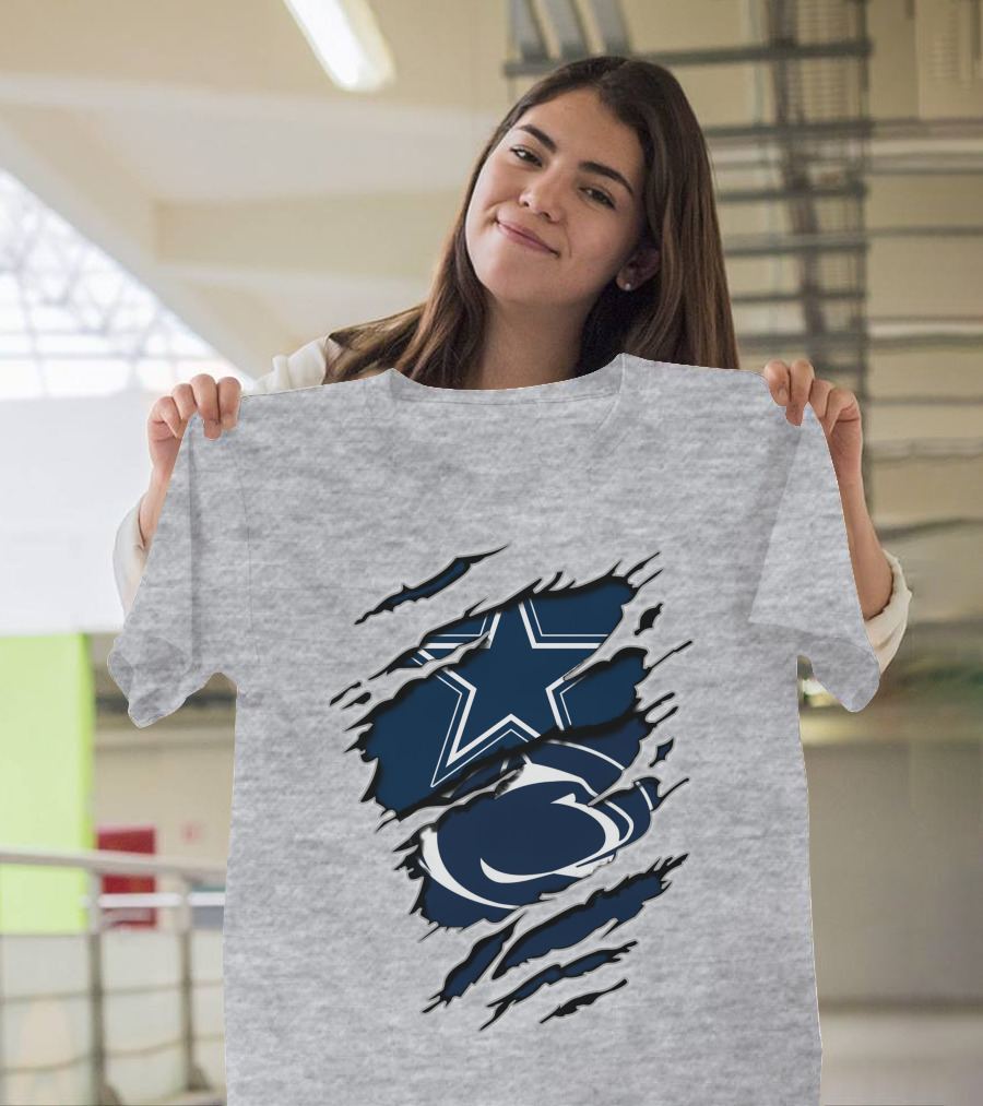 Dallas Cowboys Penn State Nittany Lions Claw Marks T-Shirt