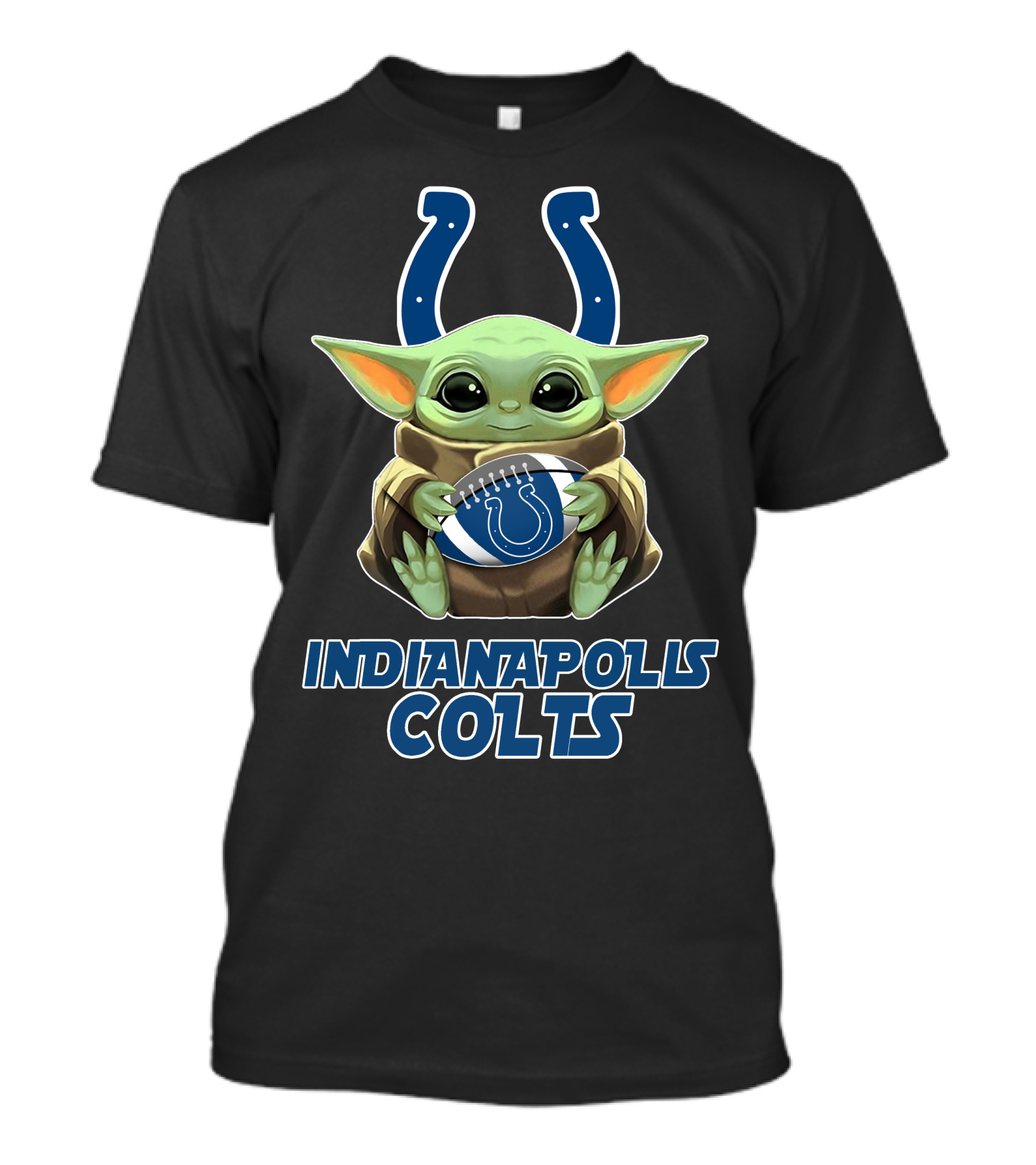Indianapolis Colts Baby Yoda Football T-Shirt