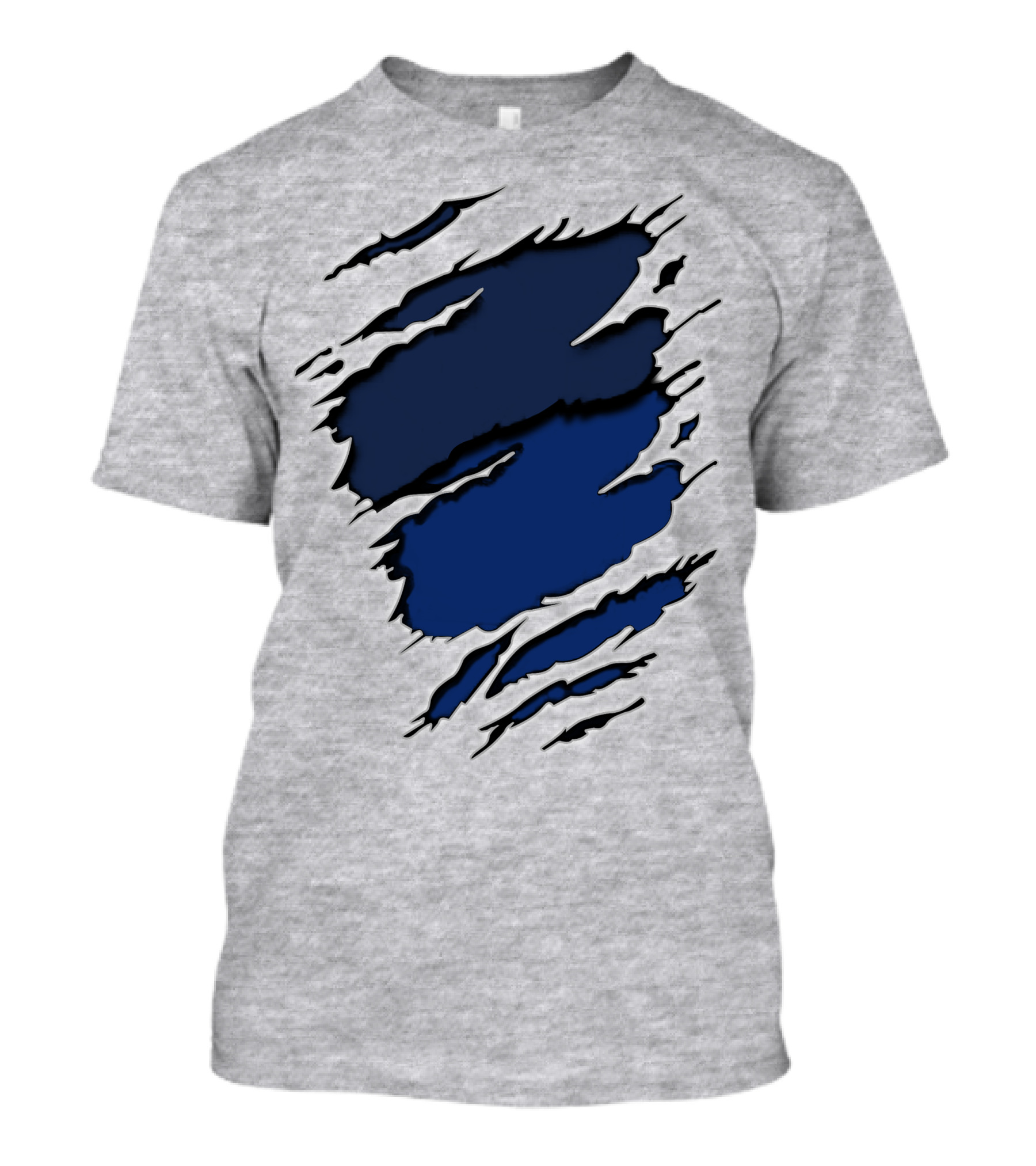 Cow Yan Blue Claw Marks T-Shirt