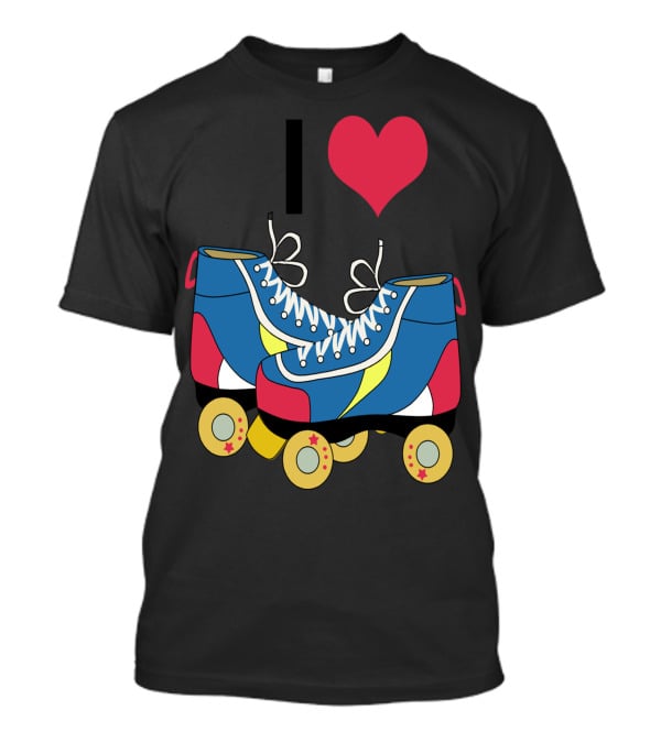 I Love Roller Skates Retro Colorful T-Shirt