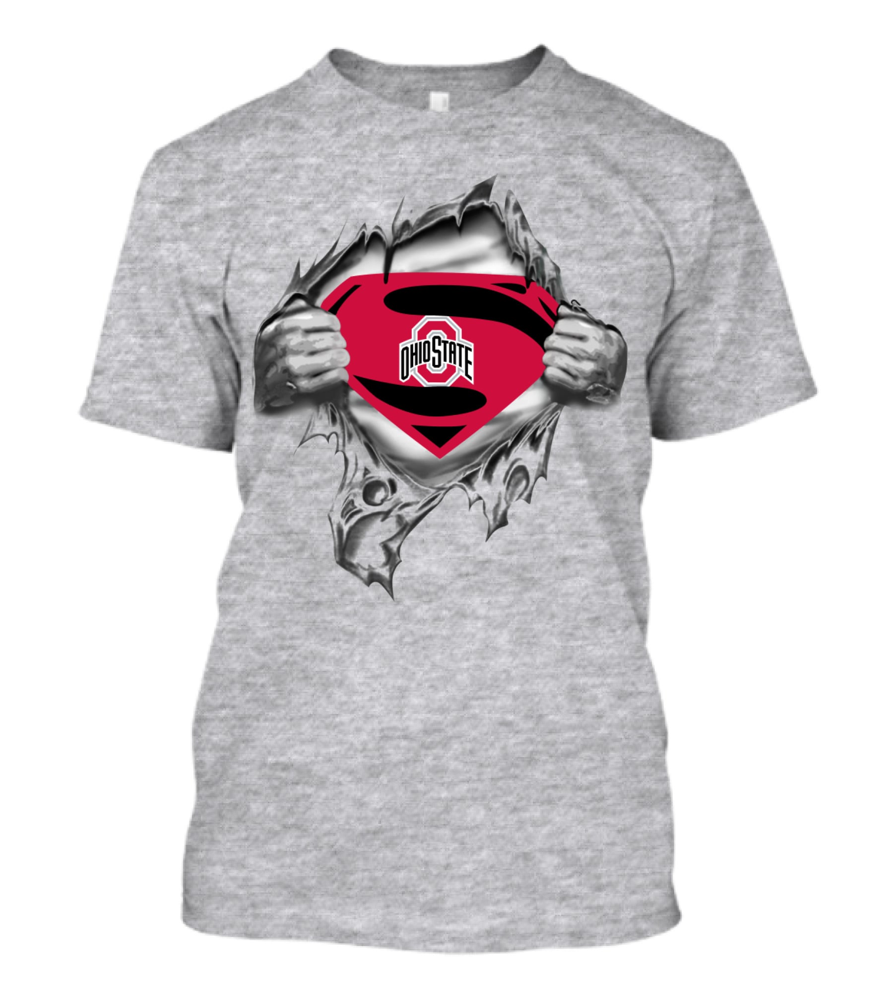 Ohio State Buckeyes Superman Logo Peel T-Shirt