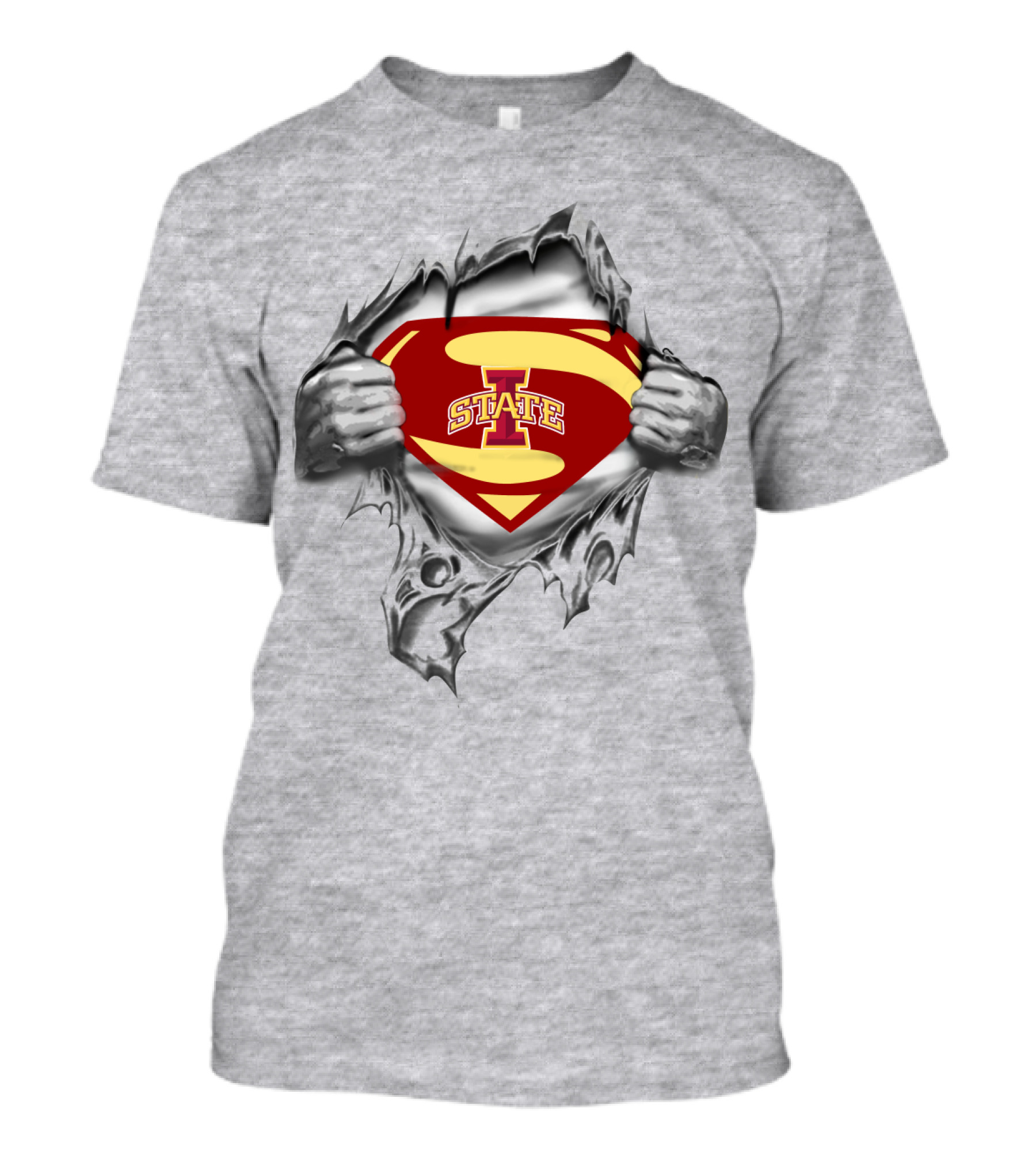 Iowa State Cyclones Super Strength Logo Rip Through T-Shirt