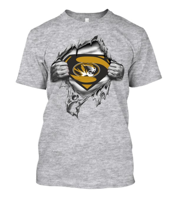 Missouri Tigers Logo With Superman Inspired T-Shirt