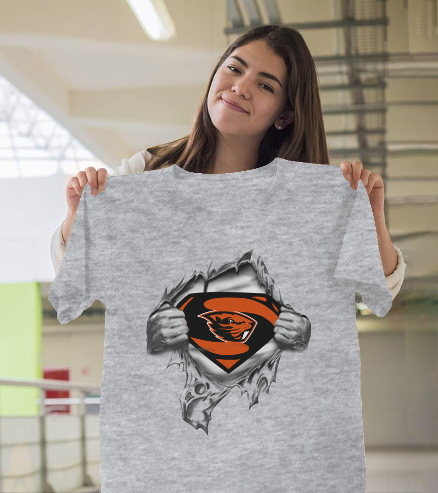 Oregon State Beavers Superhero Emblem T-Shirt